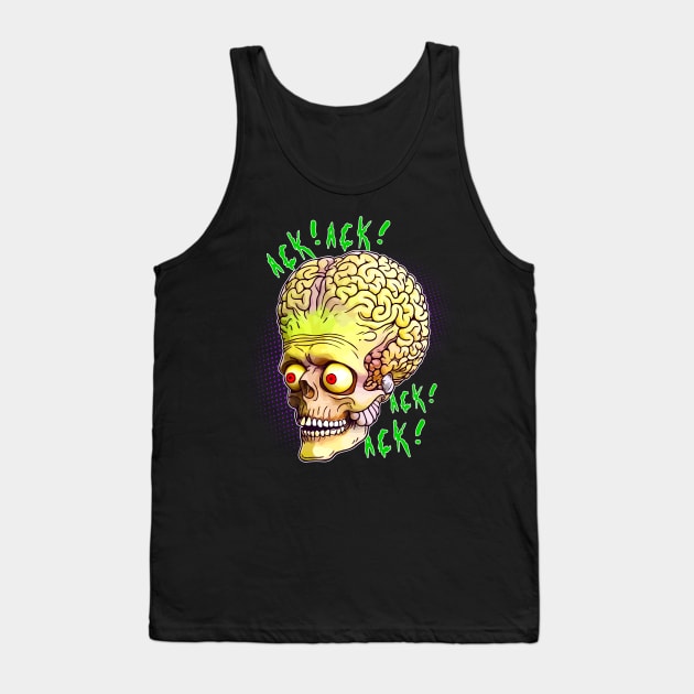 Mars Attacks Ack Ack Alien Head Tank Top by Nova5